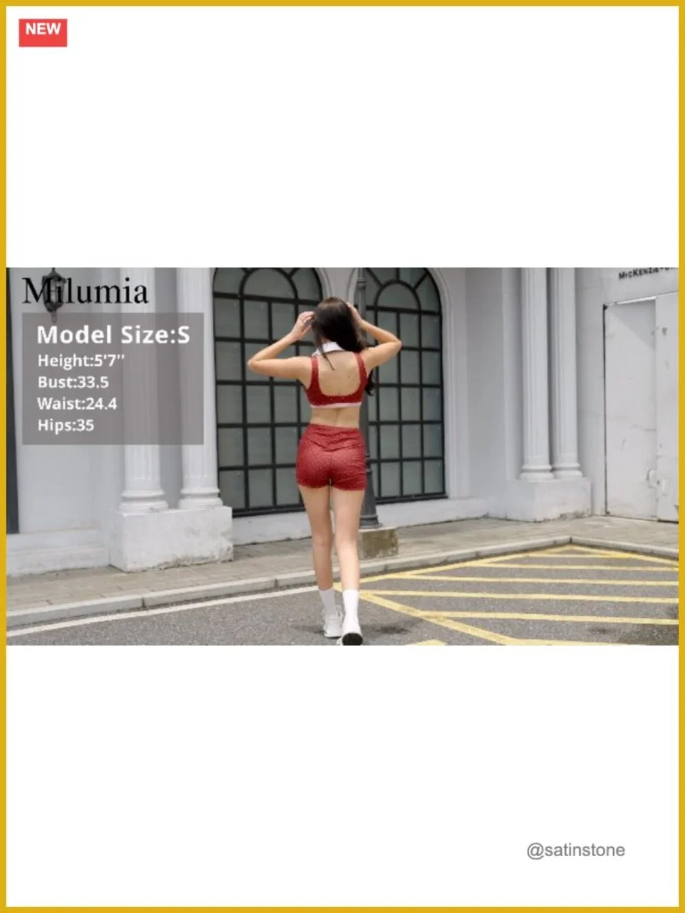 2 Piece Polka Dot Square Neck Sports Bra High Waisted Biker Shorts Workout Set
